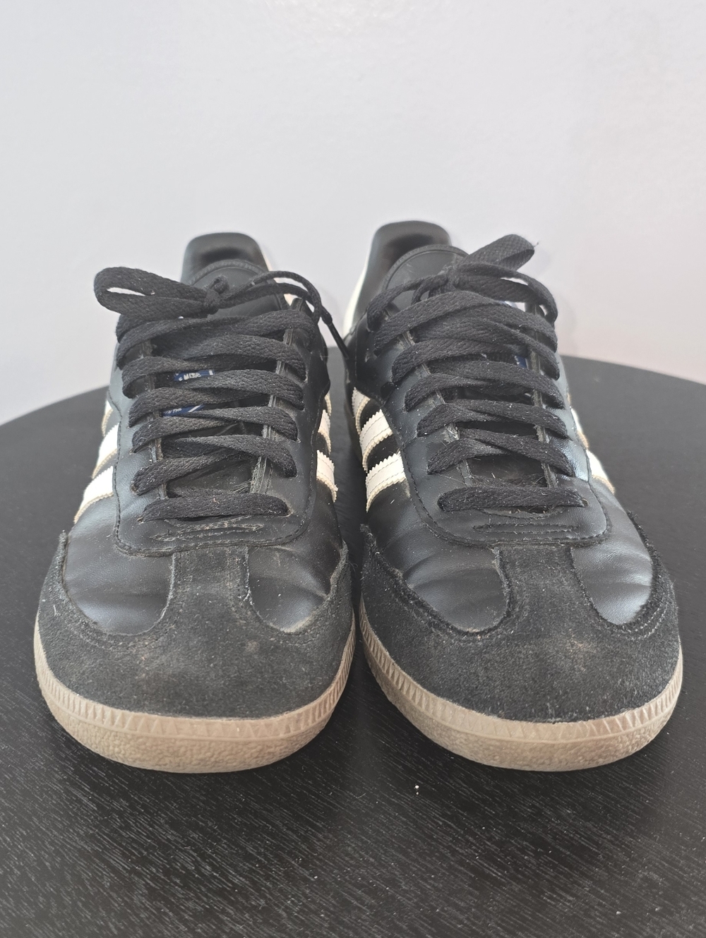 Classic Adidas Samba Black Sneakers with White Stripes - Men